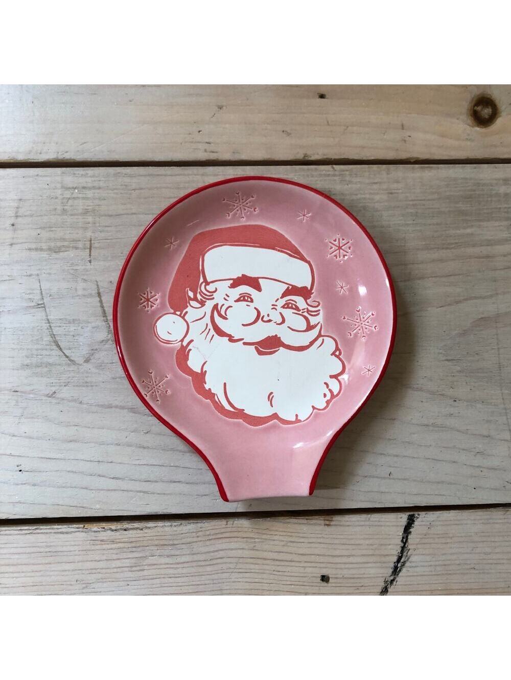 Prima Design NWT Jolly Santa Spoon Rest Pink Red